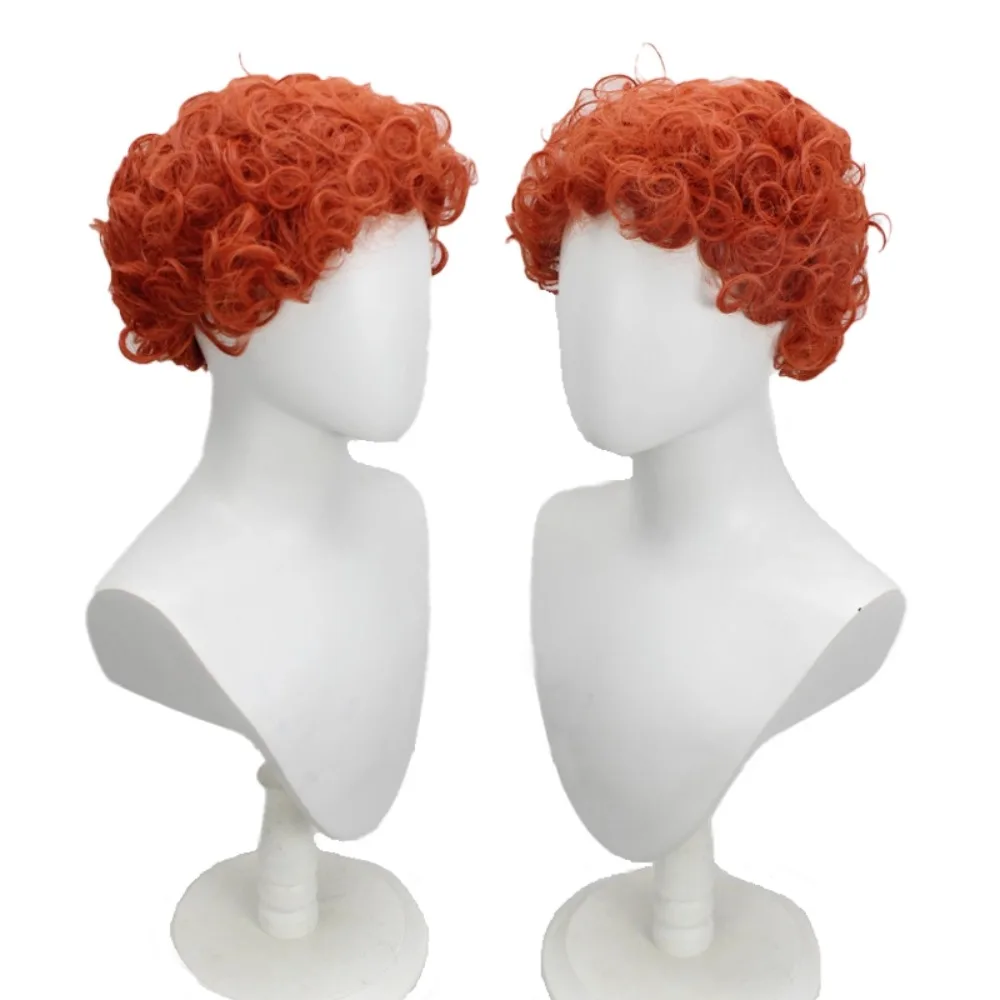 마법의 학교 버스 코스프레 가발 Ms Frizzle 빨간 곱슬 가발 어린이를위한 성인 할로윈 의상 파티 애니메이션 가발