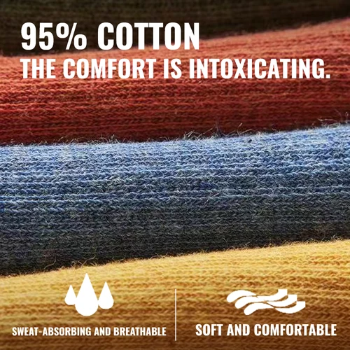 Imagen 2 del producto MiiOW 100% calcetines de cinco dedos de algodón puro, absorbentes del sudor, antibacterianos, transpirables, sin costuras, calcetines con punta derramada, calcetines gruesos para mujer