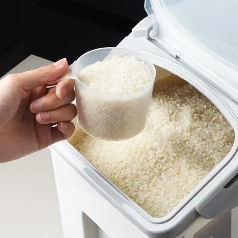 Imagem -02 - Recipiente Selado Portátil para Cozinha Utensílios de Armazenamento Tampa de Grão de Arroz Bloqueio de Vedação Caixa de Alimentos 10kg