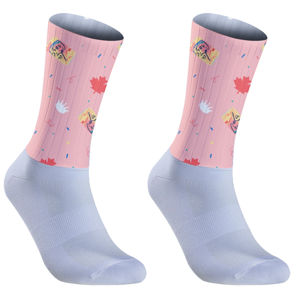 Chaussettes de sport professionnelles respirantes, haute élasticité, absorbant les chocs, cyclisme, vélo, nouveau, 2024