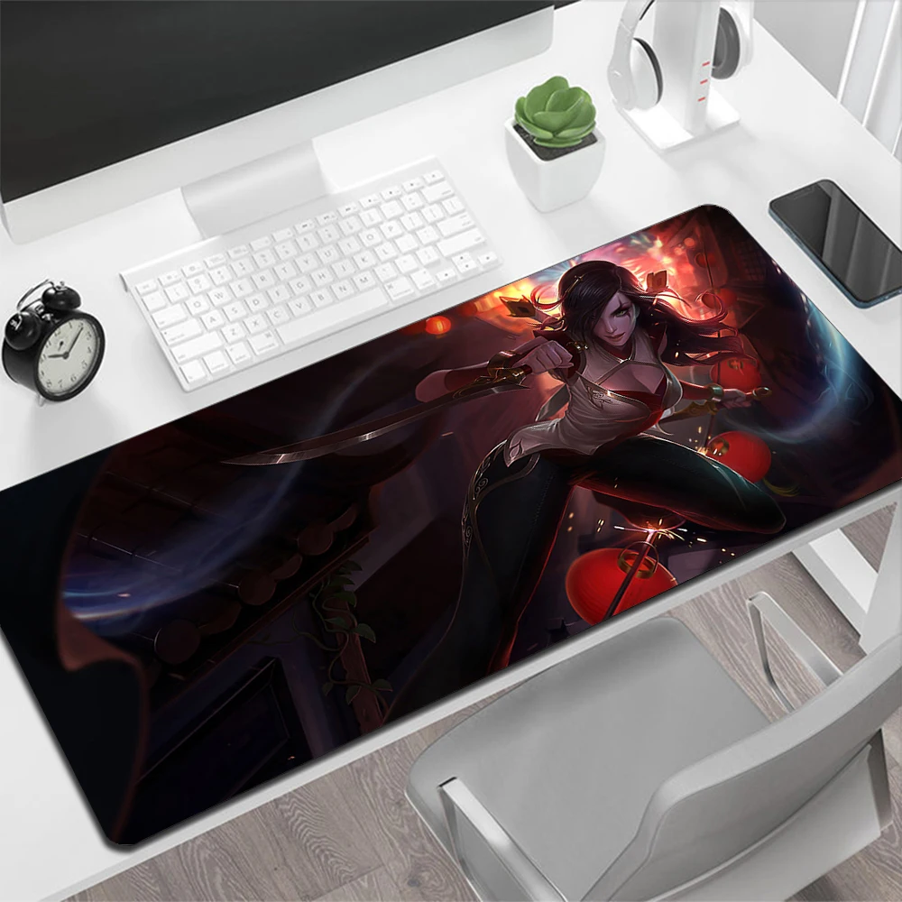 League of Legends Katarina Large Mouse Pad Gaming Mouse Pad PC Gamer Computer Mouse Mat Big Mousepad Keyboard Desk Mat Mause Pad