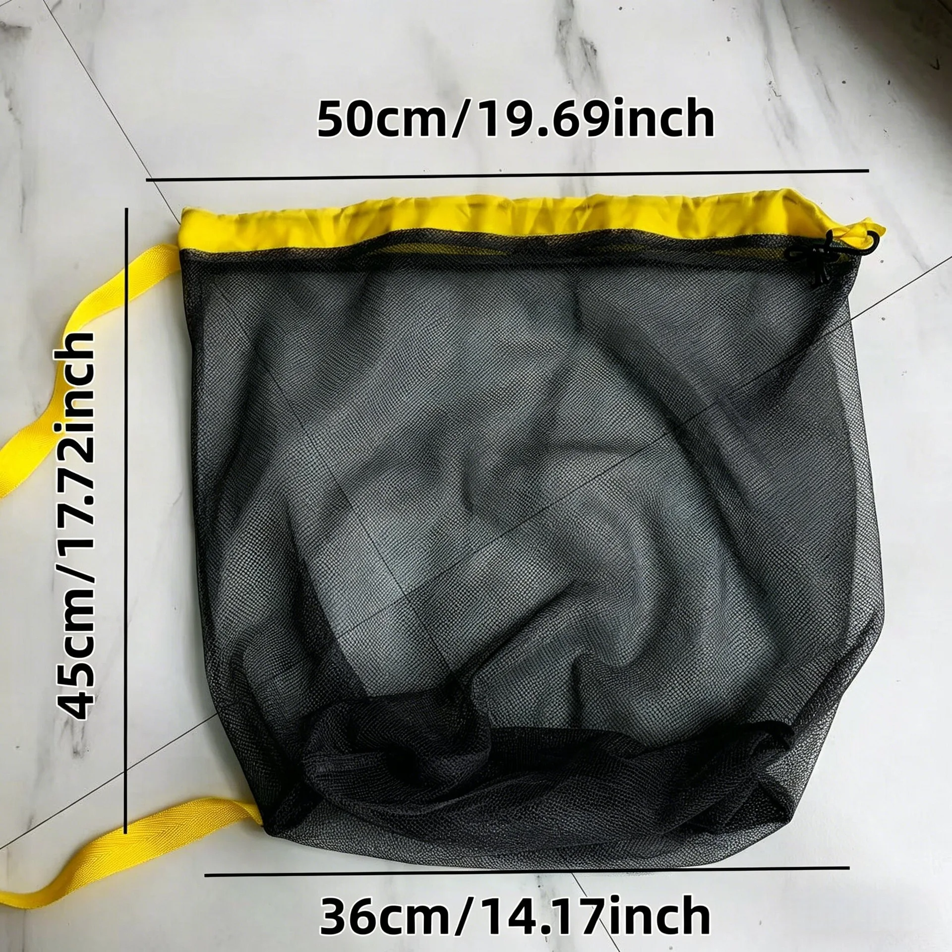 Large Mesh Drawstring Beach Bag Capacity Swimming Gym Toy Storage Quick Dry Net Backpack Portable Travel Sand Away Tote