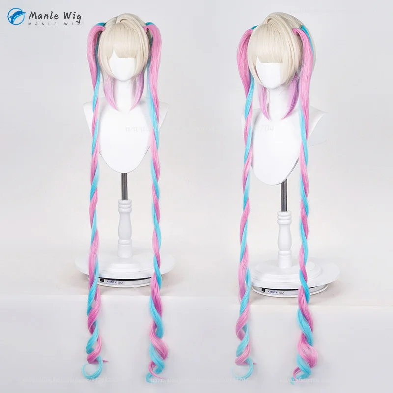 OMG Kawaii Angel-Chan Peruca Cosplay, Resistente Ao Calor, Perucas De Cabelo Sintéticas, Boné