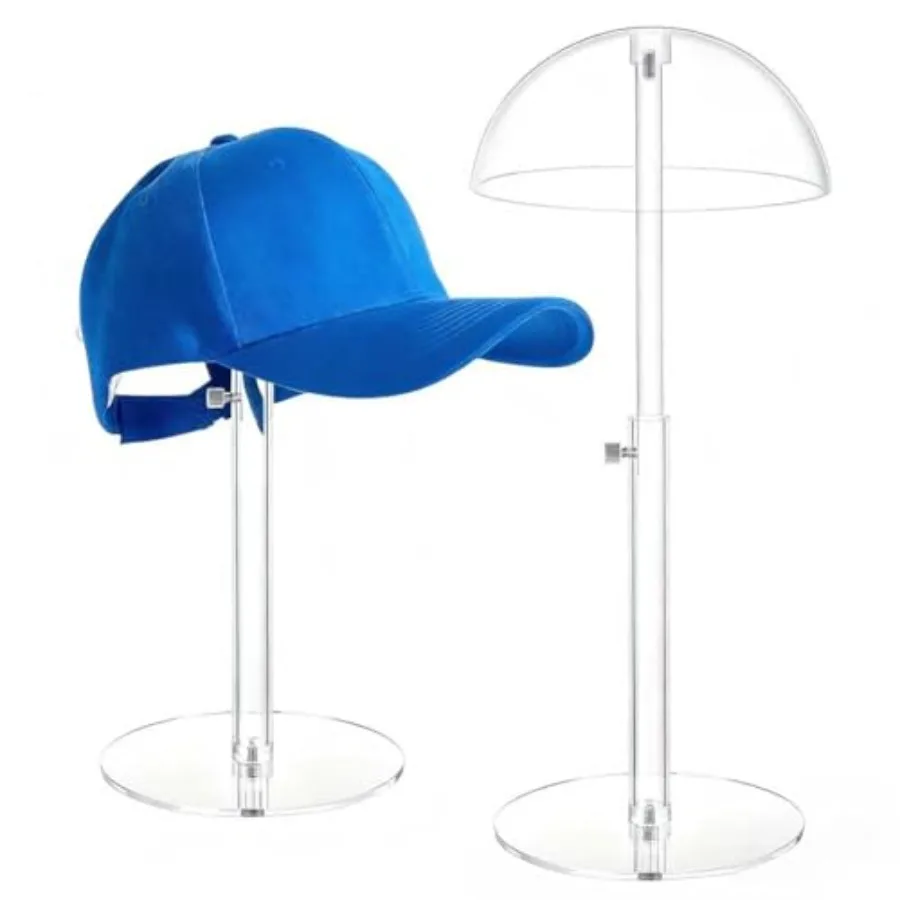 

Регулируемая прозрачная куполообразная акриловая подставка для шляп для бейсболок 816 дюймов и ковбойских шляп, стильный держатель для парика, органайзер для Dr
