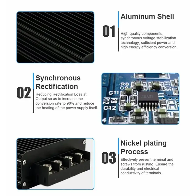 AA08-DC Converter 20-60V To 12V 50A Step Up Boost Converter DC Power Converter High Power Vehicle Converter