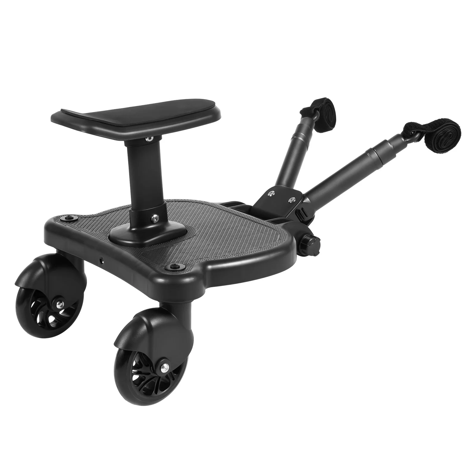 Children Stroller Pedal Adapter Stroller Board with Detachable Seat Comfort Wheeled Board Stroller Ride Board with Wheels