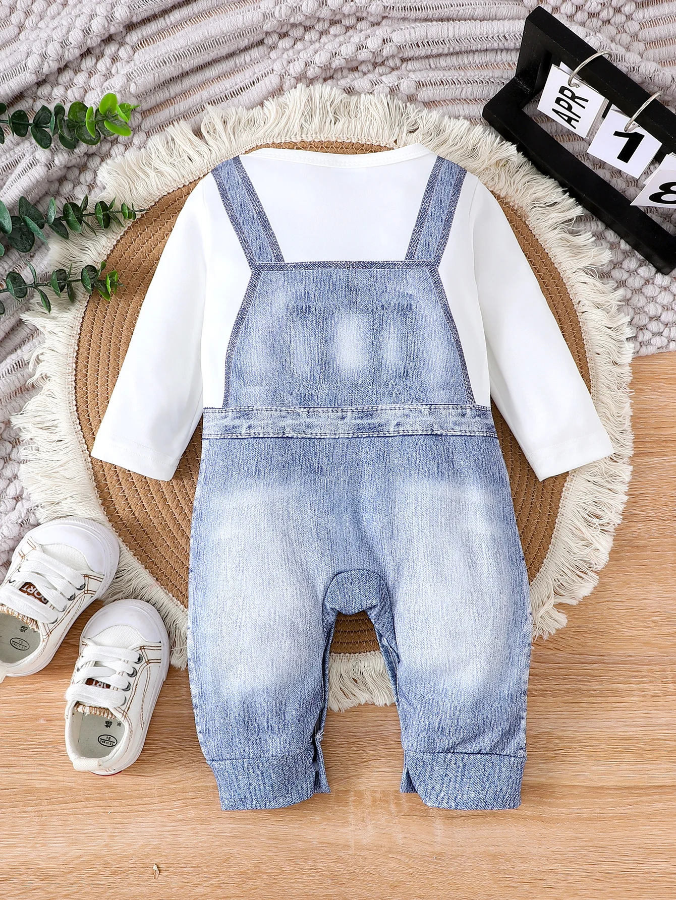 Autumn New Style Comfortable Simple Casual Round-Collar Long-Sleeved Jumpsuit For Boys Aged 0-1