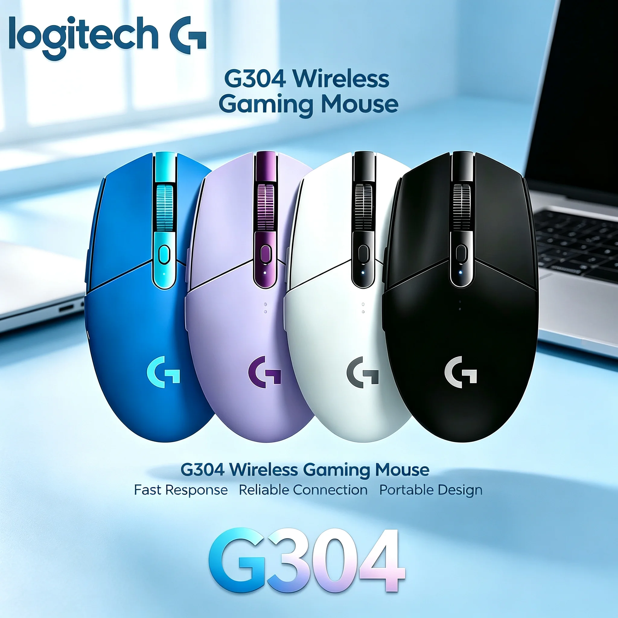 Logitech G304 Wireless Gaming Mouse Comfort Ergonomic Shape Mice For All Day Gaming & Office Tasks