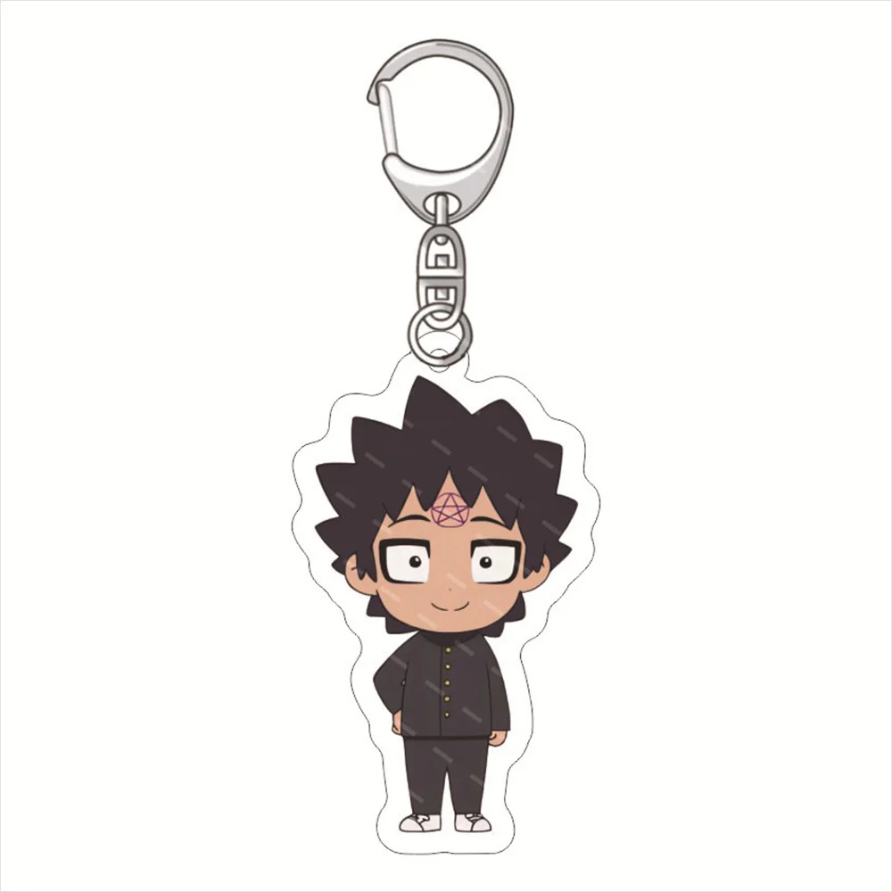 Cute Anime Mob Psycho 100 Stand Model Stand Plate Keychain Cosplay Standing Sign Figure Desk Decor Acrylic Key Chain Fans Gift