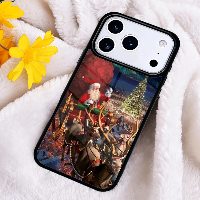 Чехол для телефона в стиле «Счастливого Рождества и Нового года» для iPhone 17, 16 Pro Max, 15, 14 Pro, 11, 12, 13, XR, XS, 6, 7, 8 Plus