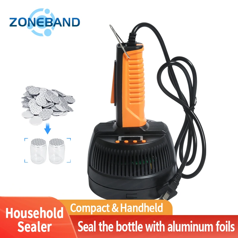 ZONESUN HandHeld Induction Sealing Machine Aluminum Foil Liner Bottle Sealer Small Packaging Machine for Bottle Closure 20-130mm