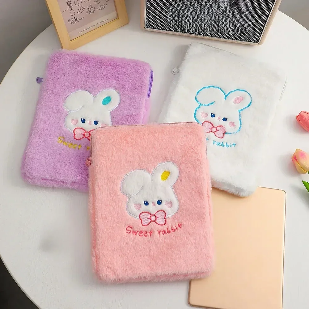 Student Cartoon Plush Tablet Computer Bag Girl Cute Rabbit for  IPad Inner Tank Bag 10.5 Inch 11 Inch Protective Case