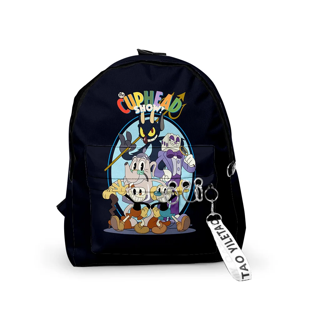 

The Cuphead Show Anime 2023 New Backpack Schoolbag Travel Bag Casual Style Harajuku Daypacks Rucksack Unisex Bags