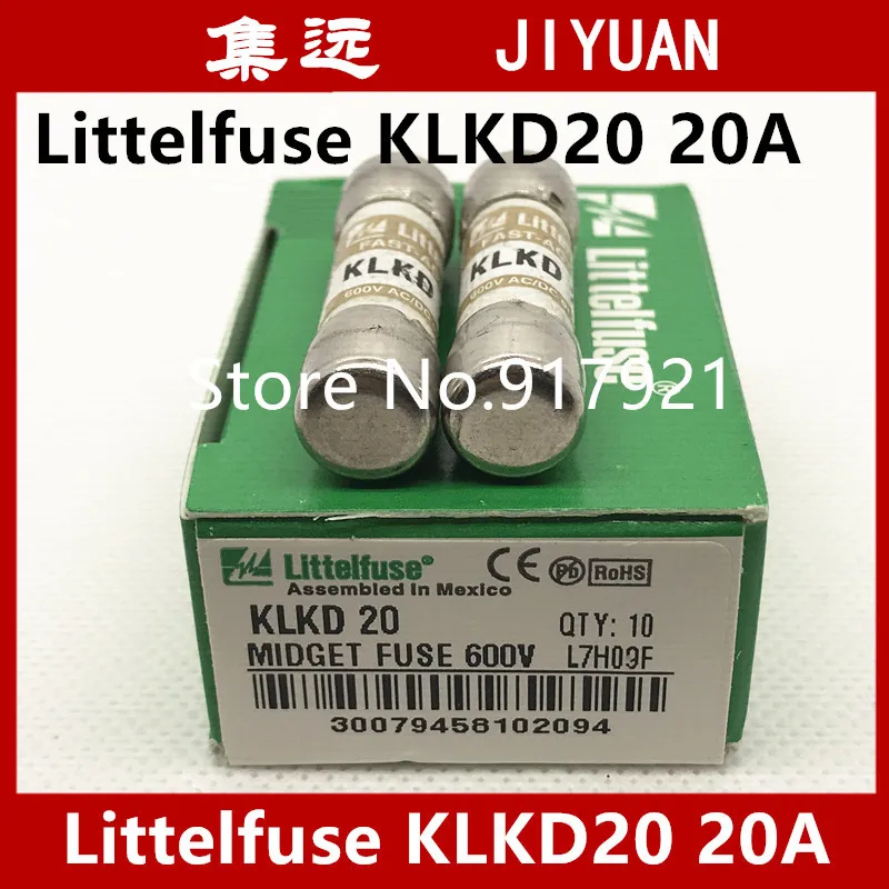 Imported Littelfuse KLKD20 600V 10X38MM 1/10 2/10 1/4 3/10 1/2 3/4 1-1/2 2-1/2 3-1/2--20PCS/LOT