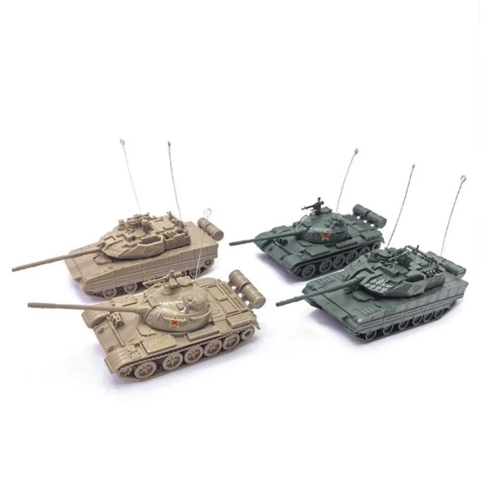 2 pièces 1/72 artisanat modèle de construction réservoir modèle Kits pour affichage souvenir enfant jaune