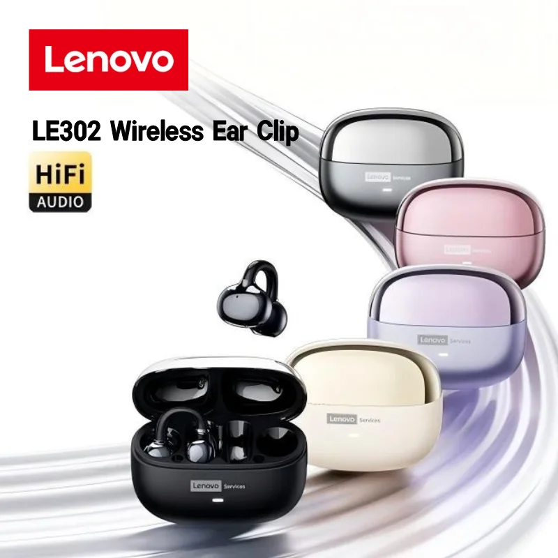 

Беспроводные наушники Lenovo LE302, Bluetooth 6.0, с креплением на ухо, HIFI-звук, 25 часов автономной работы, спортивные наушники с шумоподавлением