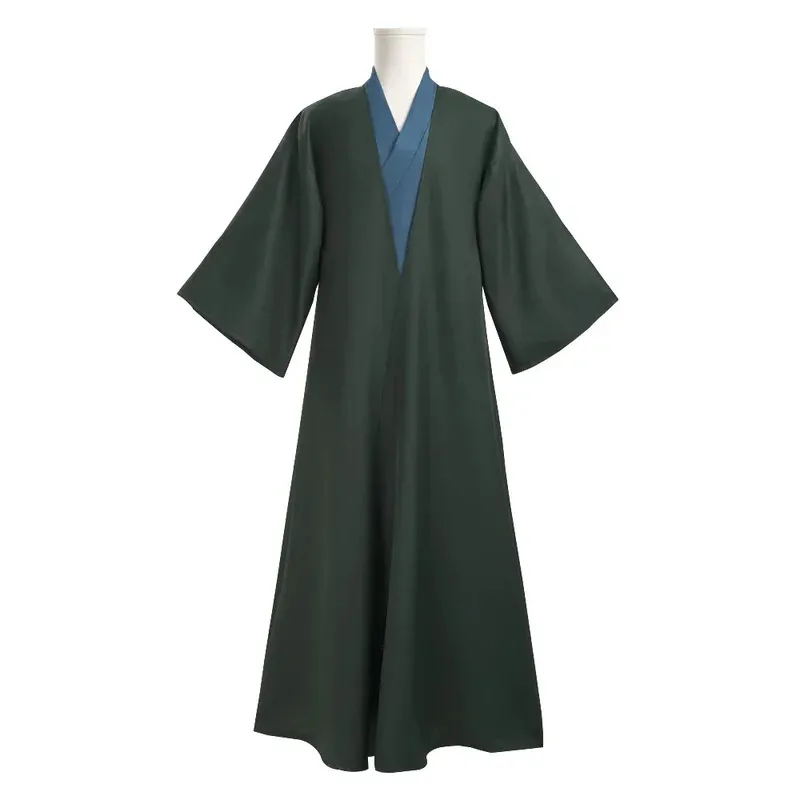 DY20Professor Severus Snape disfraz de Cosplay Escuela de Hogwarts capa negra camisa traje en bata humana varita mágica fiesta de Carnaval Unif