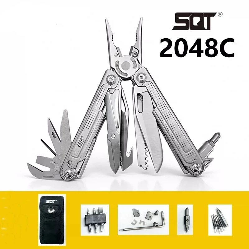 

SQT 2048C Main Knife Optional Multifunctional Tools Outdoor Camping Hiking Daily Use Foldable Plier Stainless Steel Multi Tools