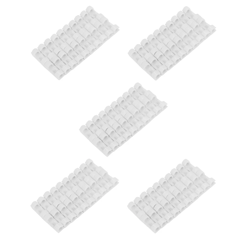 100Pcs Wire Fixing Clamp Clip Desktop Clear Up Holder Clamps Cable Clip Device USB Cord Clips Holder Organiser(White)