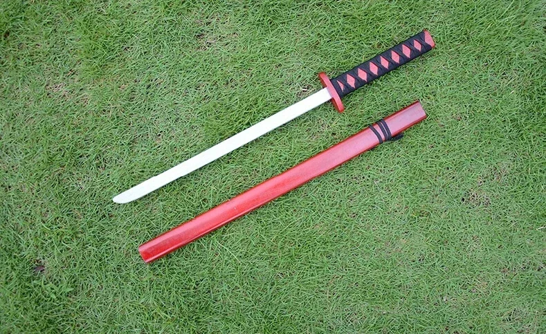 Wood Japan samurai sword wool sword singlestick mudao toy show props Katana Child play PK fencing toy Martial art Kung fu lovers