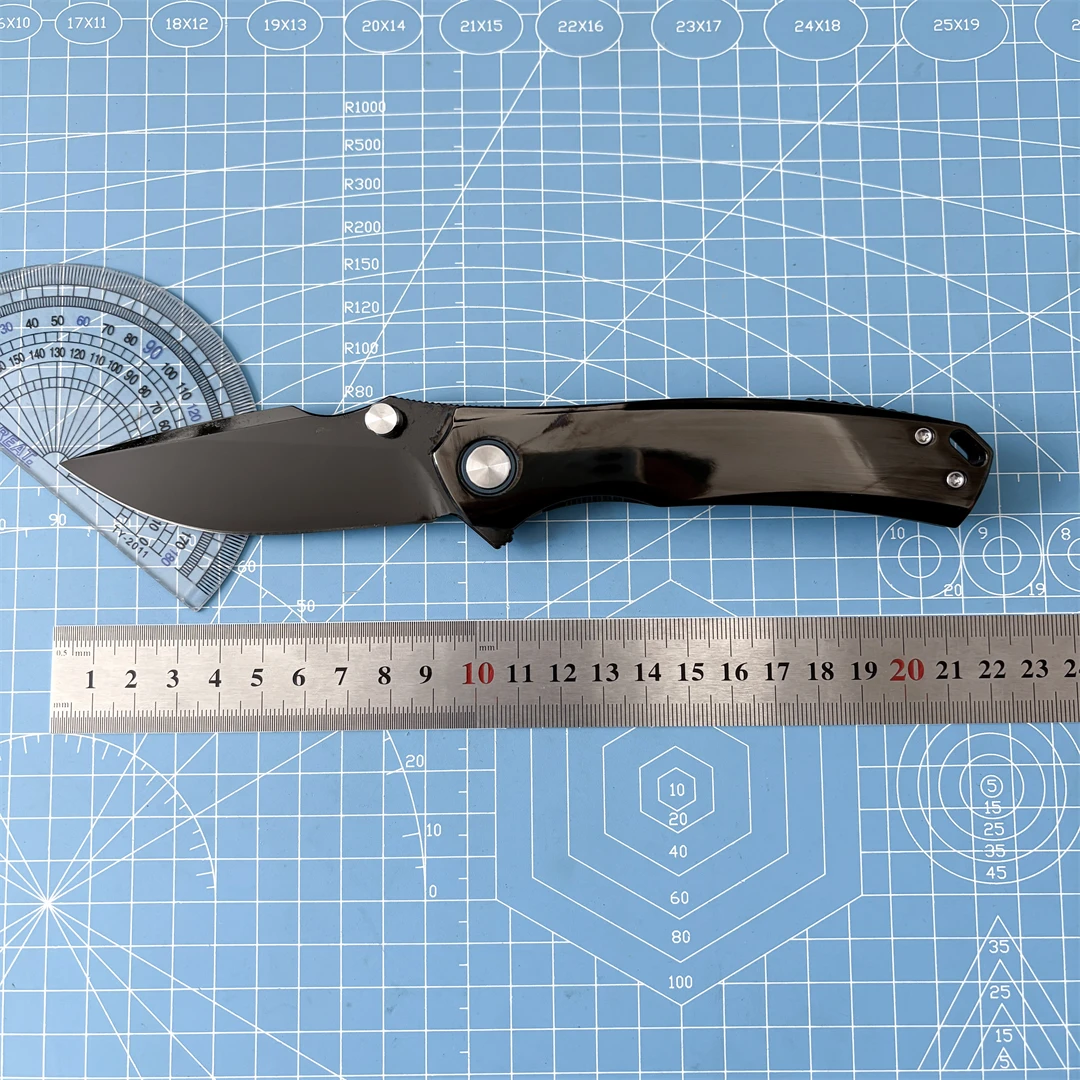 M390 Steel Folding Knife DLC Titanium Alloy Handle Bearing Camping Fishing Hunting Outdoor Rescue EDC Hiking Defense Tool