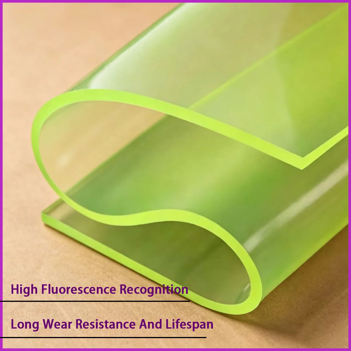 0.3-12mm thick fluorescent green polyurethane board suitable for warning signs, protection, etc