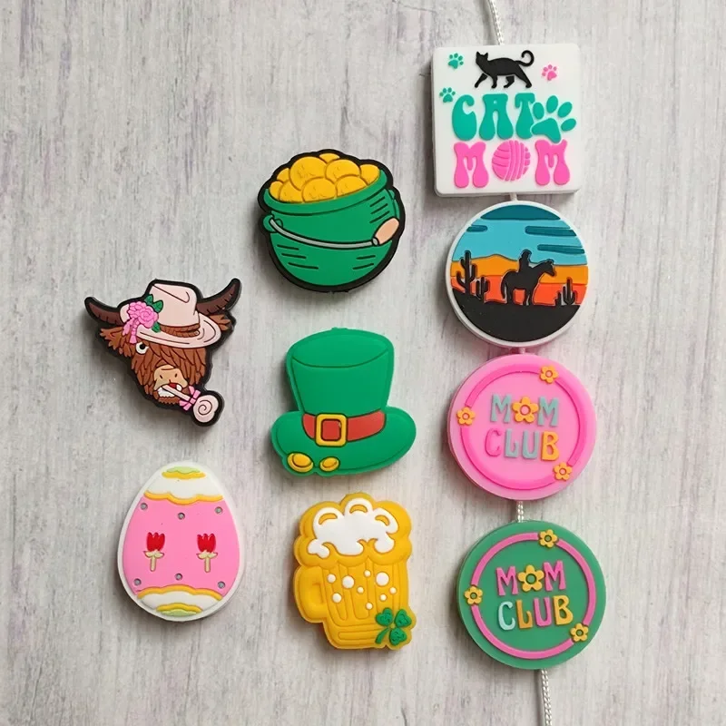 50pcs New Focal Silicone Beads Cartoon Pearl Beads Food Grade Silicone Baby Teether Toys DIY Pacifier Chain Jewelry Accessories