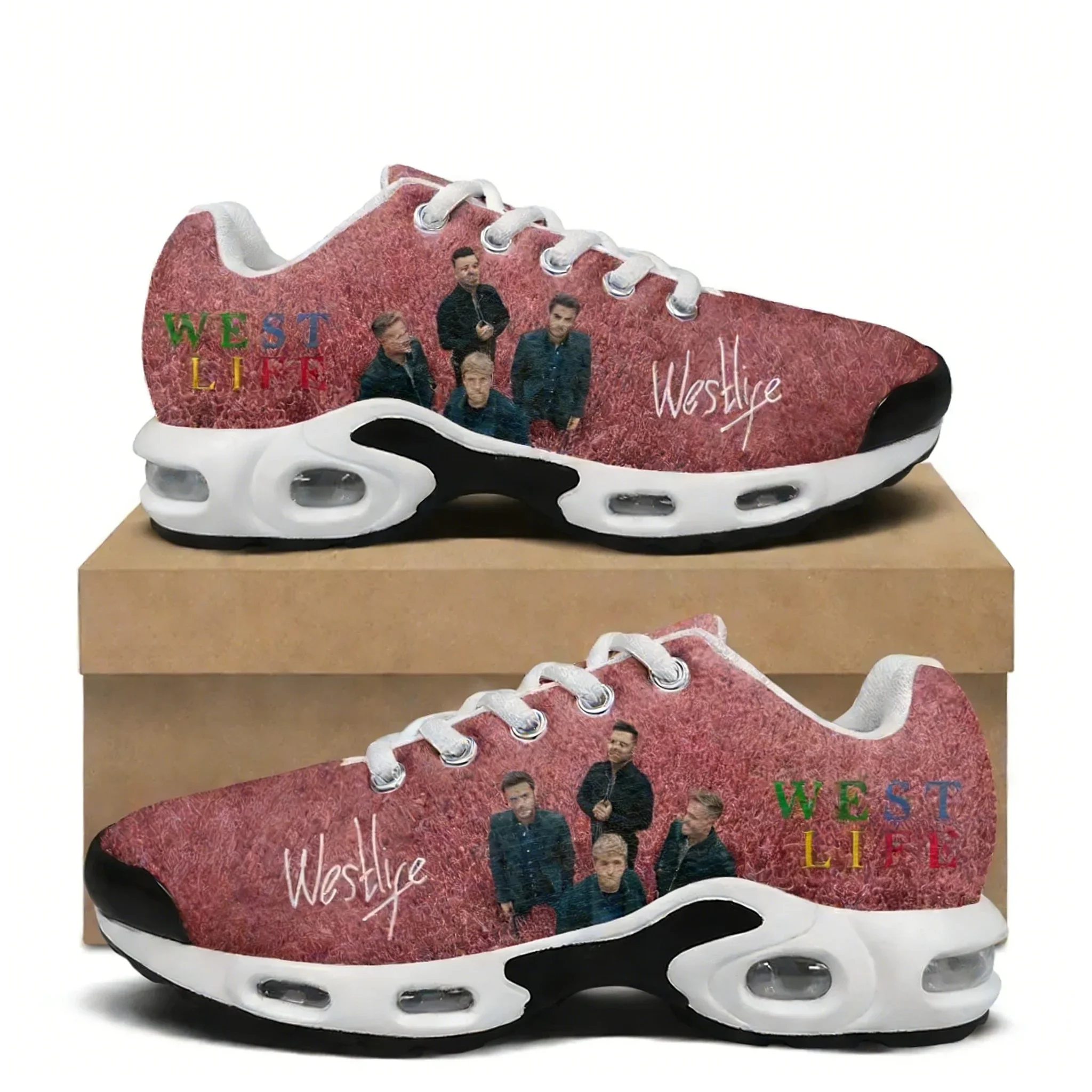 

Westlife Band Air Cushion Sneakers Mens Womens Hip Hop Rock Lightweight Sports Shoes Custom Couple Cool Popular Leisure Sneaker