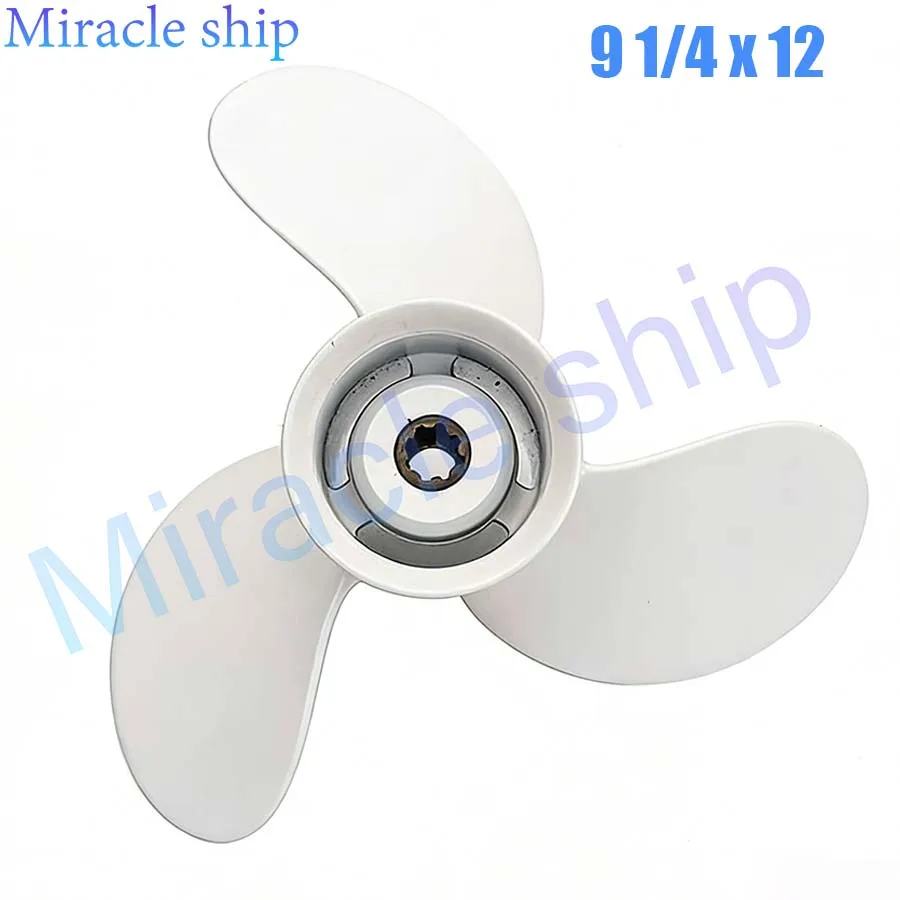 683-45941 Propeller 683-45941-00-EL 9 1/4 X 12 For Yamaha 9.9-15Hp Aluminum 8 Spline Teeth Engine Accessories