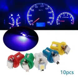 10Pcs Dashboard instrument Light Car Gauge Speed Dash Bulb Wedge Interior Lamp B8.5D 509T B8.5 5050 Led 1 SMD T5 Lamp