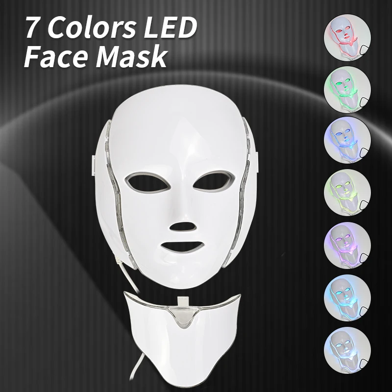 

Home Use 7-Color LED Red Light Therapy Facial Mask PDT Skin Rejuvenation For Acne Treatment Wrinkle Remover Skin Tightening