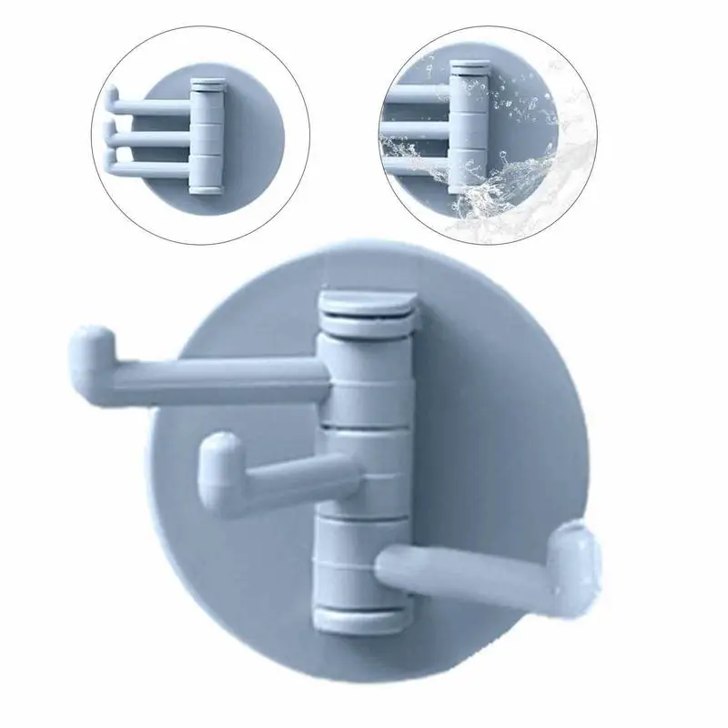 Wall Hooks For Kitchen 3-Branched Adhesive Wall Hangers Heavy Duty Multi-purpose Utensil Holders For Kitchen Bathroom And