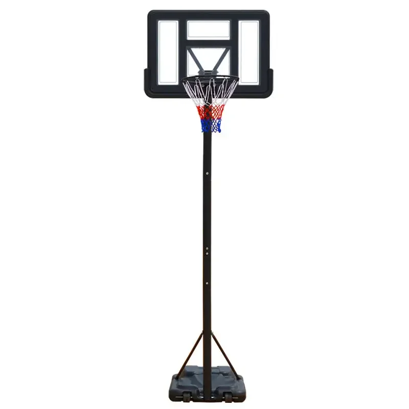 Portable Basketball System with Stable Backboard Adjustable Rim Height 2.45-3.05m Indoor Outdoor Use