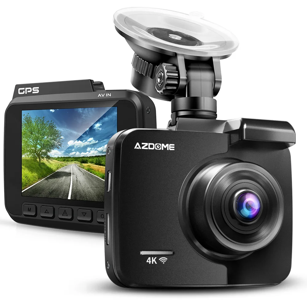 

AZDOME GS63H factory wholesale 1ch Car Black Box Night Vision car hidden hd driving recorder with wifi GPS Dash Cam 4K