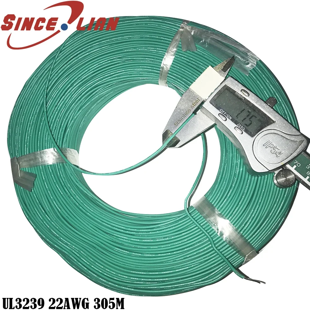 

Silicone Wire Conductor Tinned Copper Cable Rubber Soft Line OD 1.76mm 305m/lot Resistance High Temperature Electric Wire