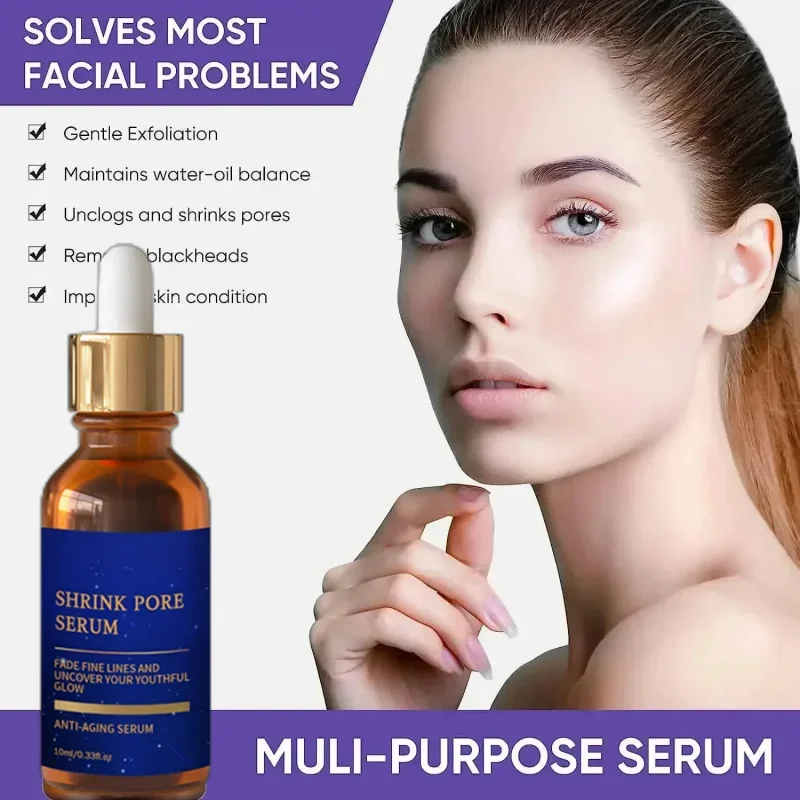 Pore Shrinking Serum Face Cream Anti-Aging Remove Wrinkle Removing Large Pores Whitening Moisturizing Facial Skin Care Product