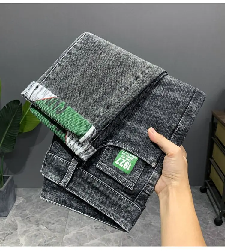 Harajuku Fashion 2025 New Luxury Clothing Men's Pencil Pants Autumn Stretch Slim Fit Fall Casual Skinny Men Denim Cargo Jeans