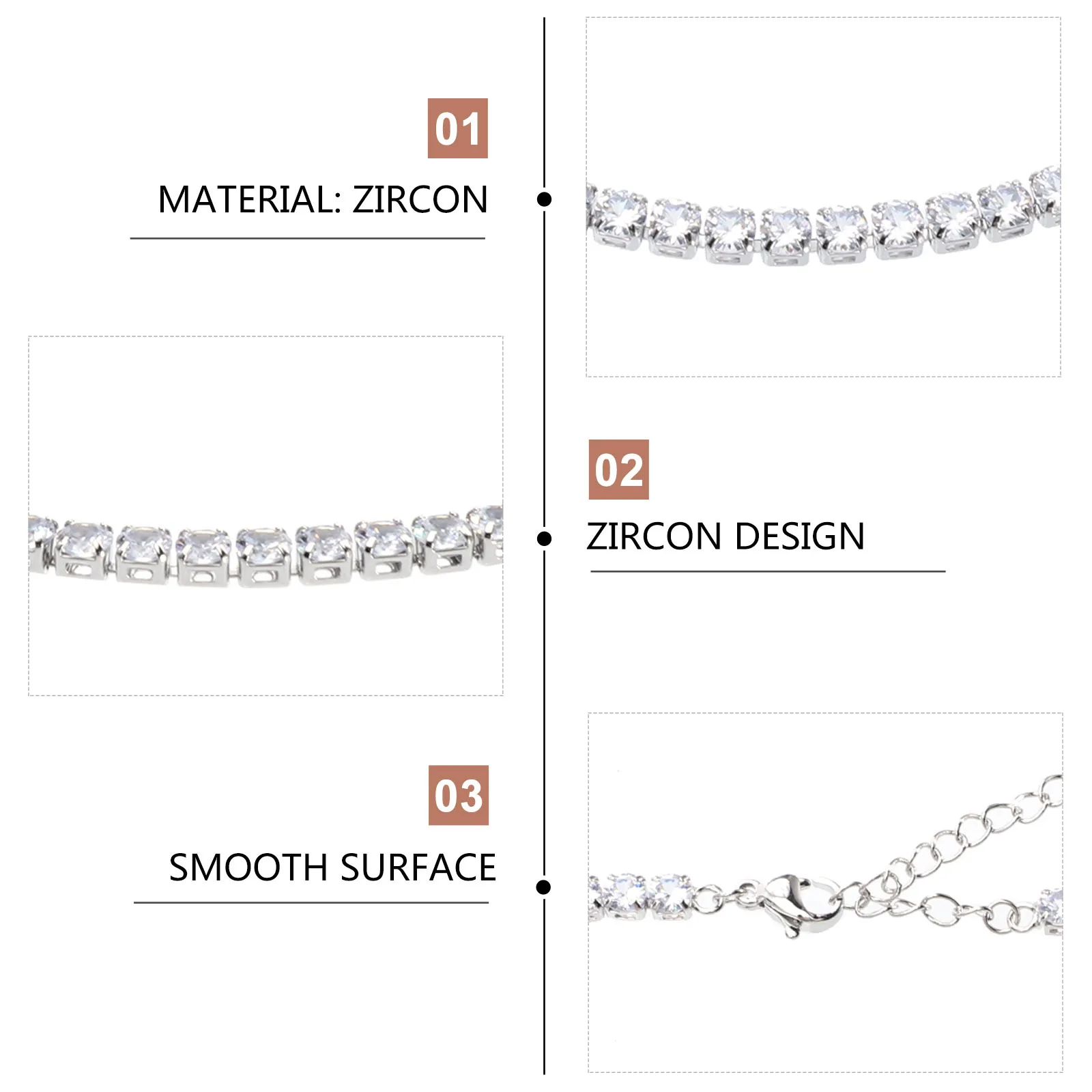 

Chunky Chain Necklace Women Jewelry Choker Collar for Clavicle Necklaces Trendy Silver