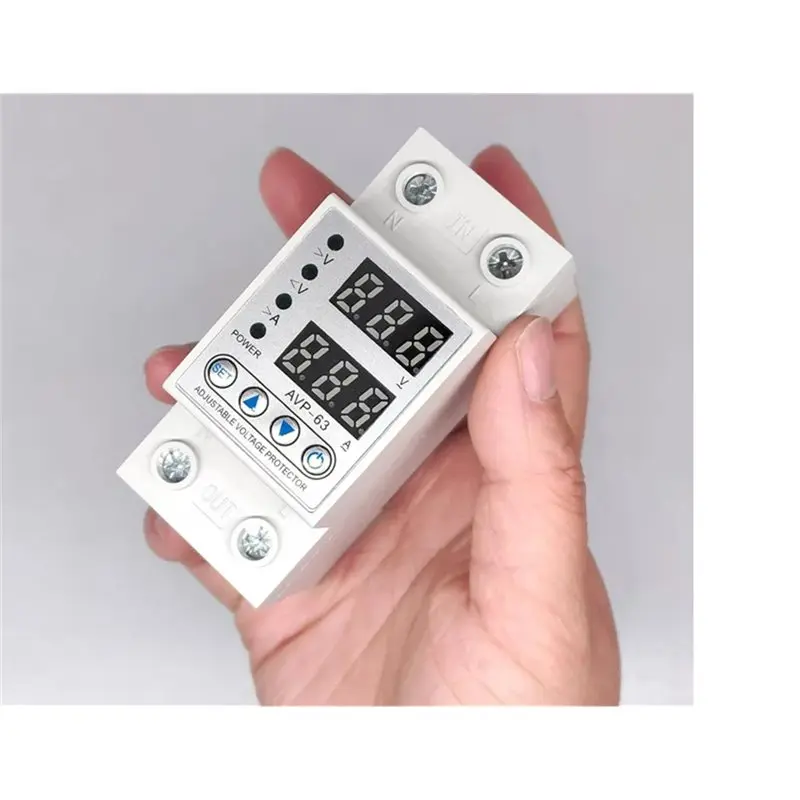 ABNM Adjustable Over/Under Voltage Reclosing Protector Relay 230V 63A Current Limit Function Protection