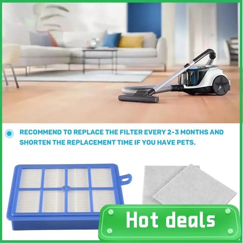 

B69A 1Pcs Hepa Filter + 2Pcs Motor Cotton Filter For Electrolux AEG EFH12W AEF12W FC8031 EL012W FC9080 FC9088