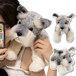 Kawaii Schnauzer Dog Plush Toy Small Soft Simulation Stuffed Animal Toys For Boys Cute Photo Props Girls Birthday Gift