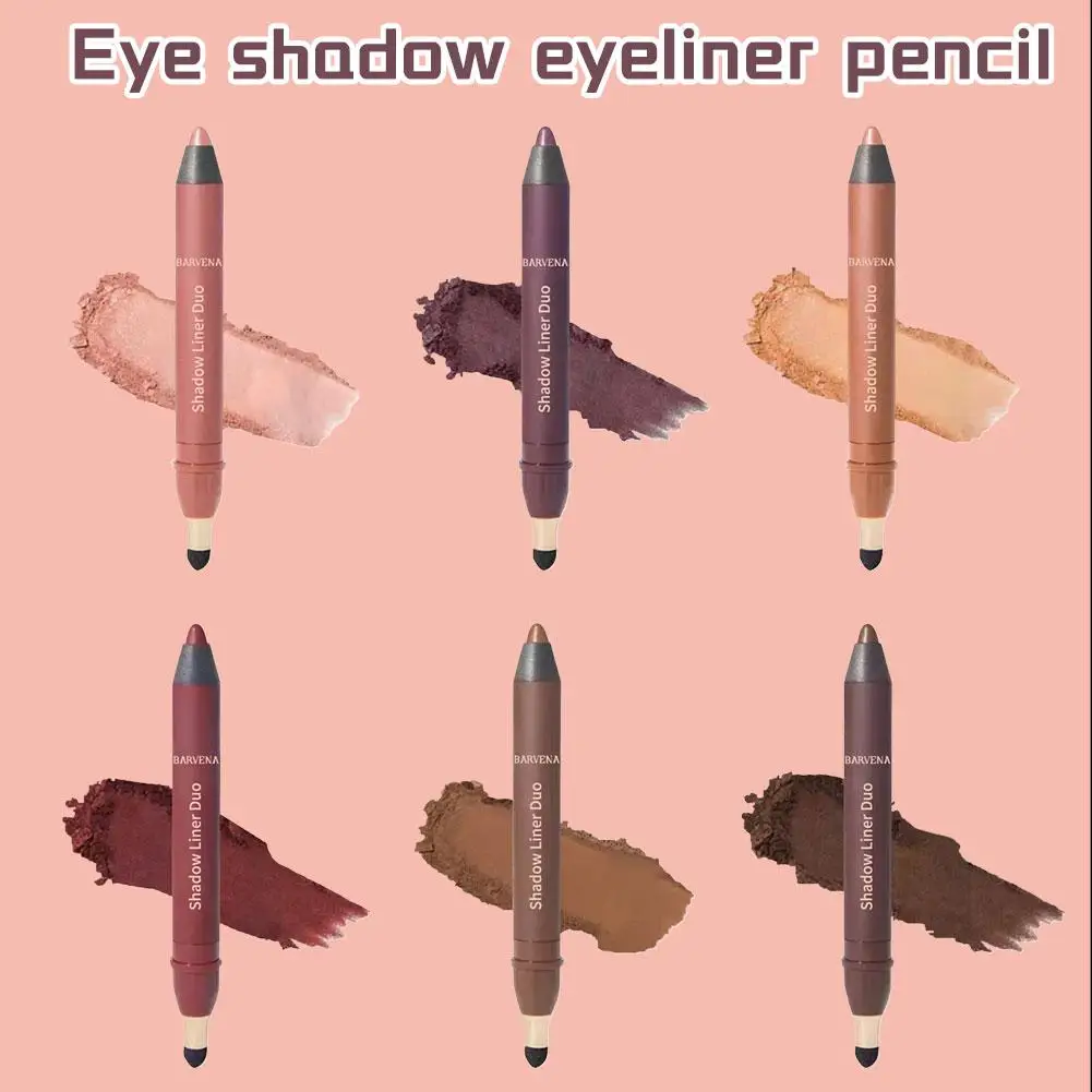 2025 Cień do powiek i eyeliner 2 w 1 Wodoodporny, odporny na rozmazywanie, gładki eyeliner Naturalny kolor Dwa w jednym eyeliner i cień do powiek w pisaku