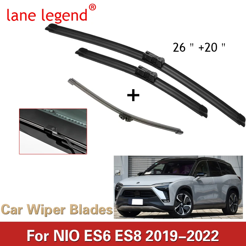 

For NIO ES6 ES8 2019 2020 2021 2022 Wiper Blades 26" 20" Front Rear Rubber Frameless Windscreen Windows Car Washers High Quality