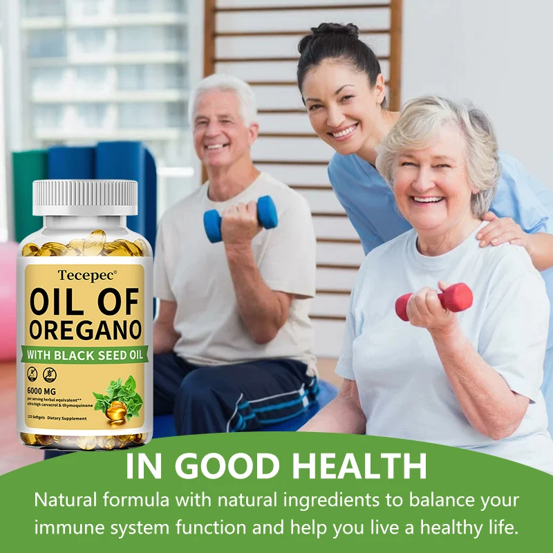 Oil of Oregano with Black Seed Oil, 30/60/120 Capsules– 20:1 Extract - Antioxidant Immune Health Support, Non-GMO Supplement - Image 5