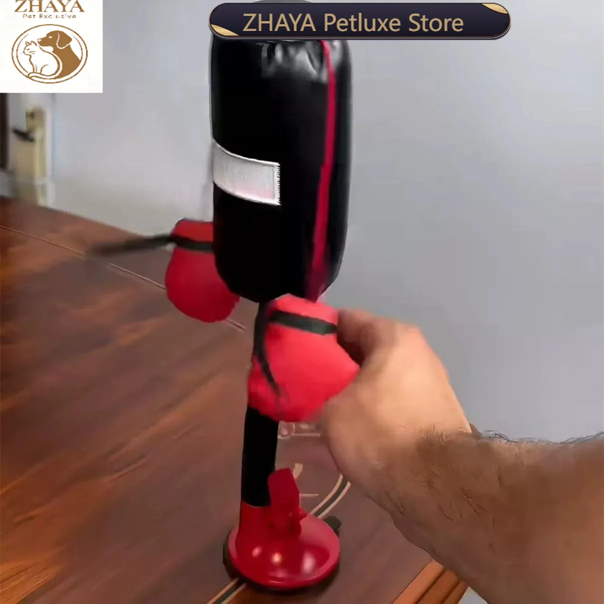 ZHAYA Cat Boxing Glove Toy Punching Bag Suction Cup Post Interactive Kitten Play Self Amuse Boredom Relief Fun Game