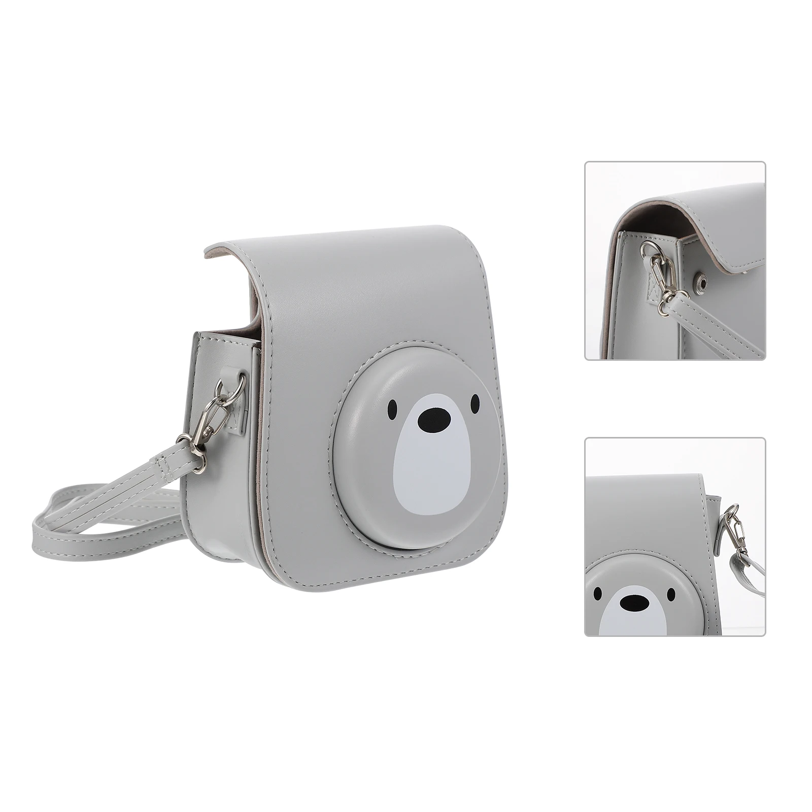 

1Pcs Instant Camera Case PU Bag with Cartoon Bear Pattern Protective Camera Shoulder Pouch Compatible Mini 11 9 8