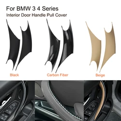 1Pair Carbon Look Interior Door Handle Armrest Handle Cover Trim For BMW 3 4 Series F30 F35 2012 2013 2014 2015 2016 2017 2018