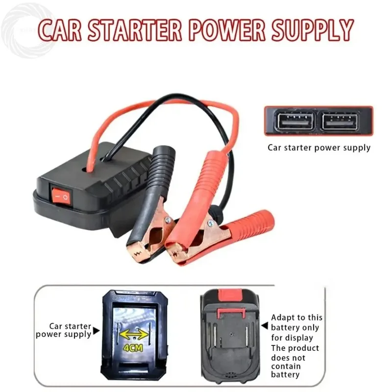 1PCS 2 USB for Makita Lithium Battery Booster Cable Adapte Electric Wrench/Hammer Car Emergency Start Power Igniter Jump Starter