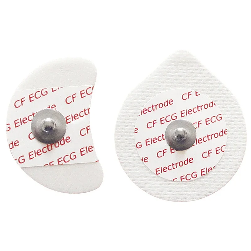 50 قطعة كل حقيبة 2439 رغوة بيضاء المتاح ECG منصات القطب التصحيح الطبي ECG EKG اكسسوارات لحجم المريض الطفل #4
