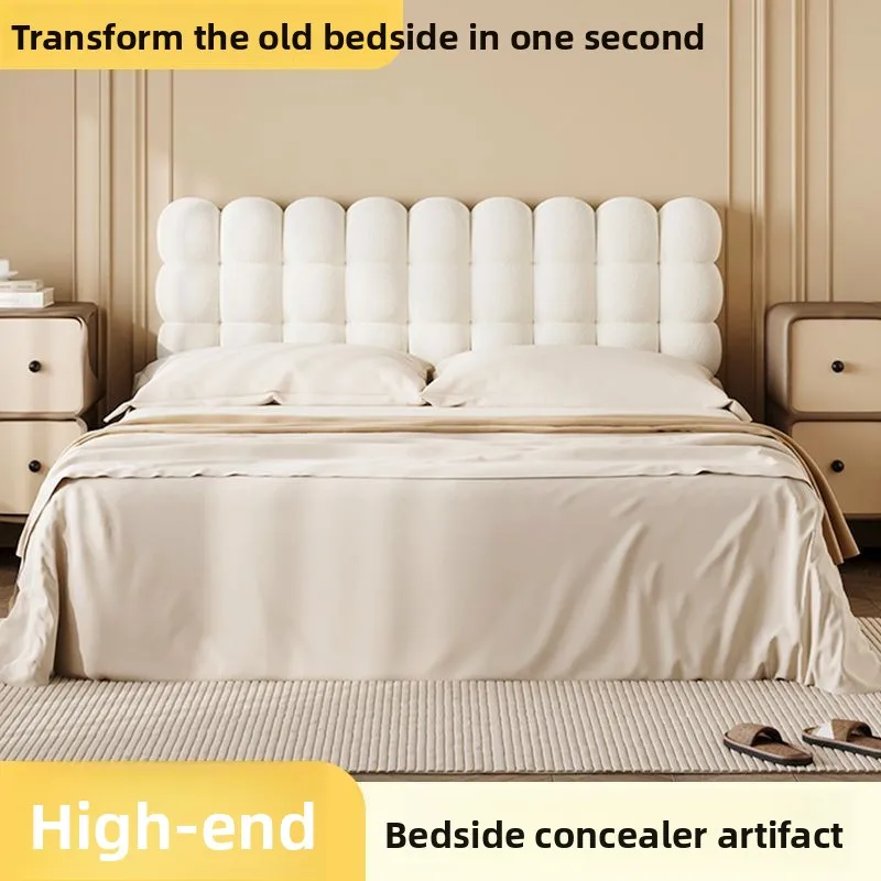 

Bedside Soft Cushion Home Bedside Cushion Pillow Backrest Bedroom Soft Bag Cream Thickened Waist Protection Tatami New